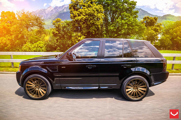 Фото дисков Vossen VFS-2 Сатиновое темное золото на Range Rover Sport I