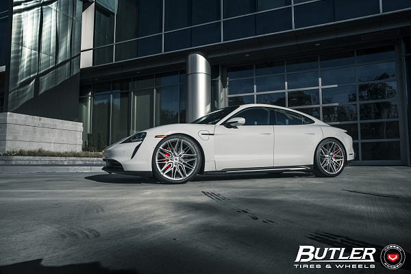 Фото дисков Vossen EVO-5R Глянцевый лак на Porsche Taycan I