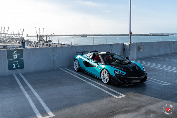 Фото дисков Vossen EVO-3R Белый глянец на McLaren 570S