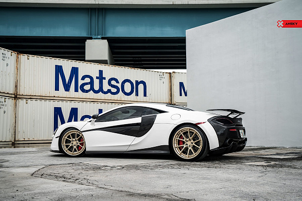 Фото дисков Anrky AN32 Сатиновая шампань на McLaren 570S