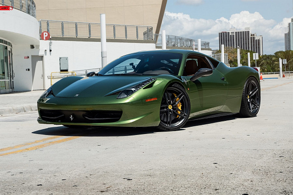 Фото дисков Anrky AN17 Черный сатин на Ferrari 458