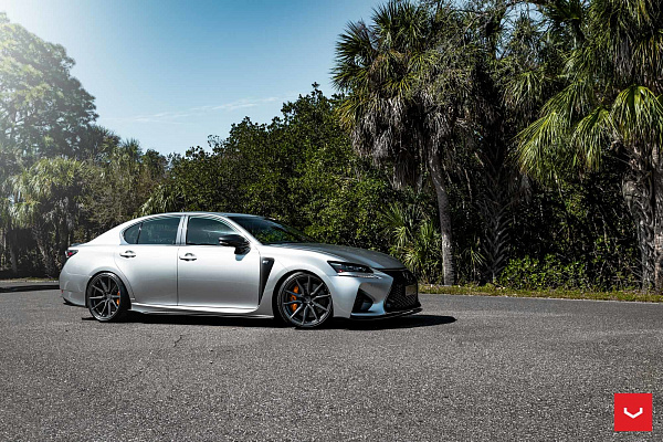 Фото дисков Vossen HF-3 Сатиновый графит на Lexus GS IV