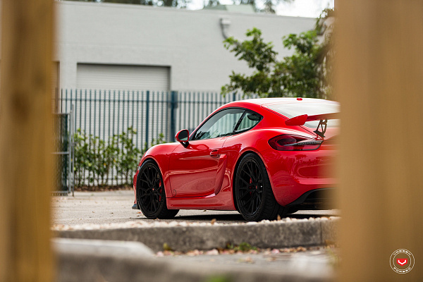Фото дисков Vossen M-X3 Черный сатин на Porsche Cayman II