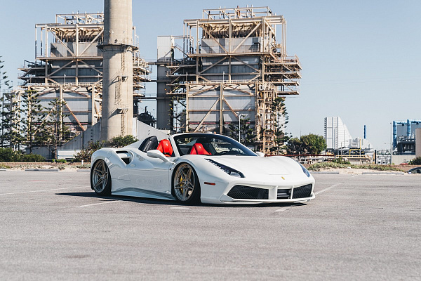 Фото дисков MV Forged VL22 Сатиновая шампань на Ferrari 488
