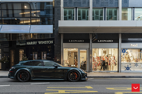Фото дисков Vossen HF-3 Черный сатин на Porsche Panamera II