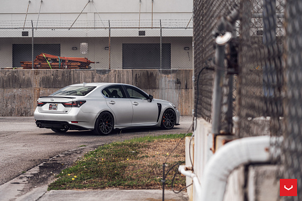 Фото дисков Vossen HF-2 Черный сатин на Lexus GS IV