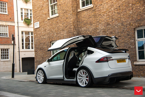 Фото дисков Vossen VFS-1 Белый глянец на Tesla Model X