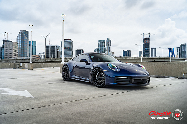 Фото дисков Vossen RS92 Черный сатин на Porsche 911 VIII