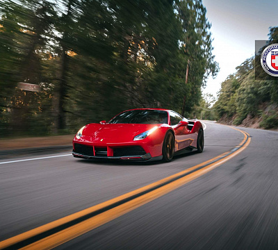 Фото дисков HRE P204 на Ferrari 488