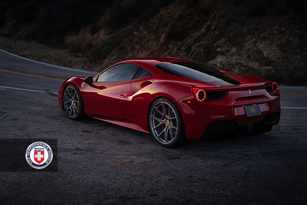 Фото дисков HRE P101 Сатиновый тонированный лак на Ferrari 488