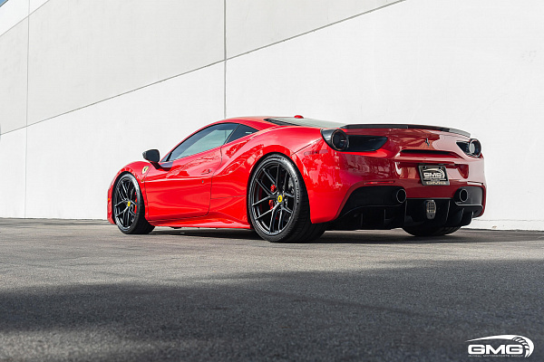 Фото дисков HRE P101SC Черный сатин на Ferrari 488