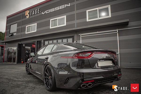Фото дисков Vossen HF-3 Черный сатин на Kia Stinger