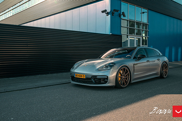 Фото дисков Vossen HF-3 Сатиновая бронза на Porsche Panamera II