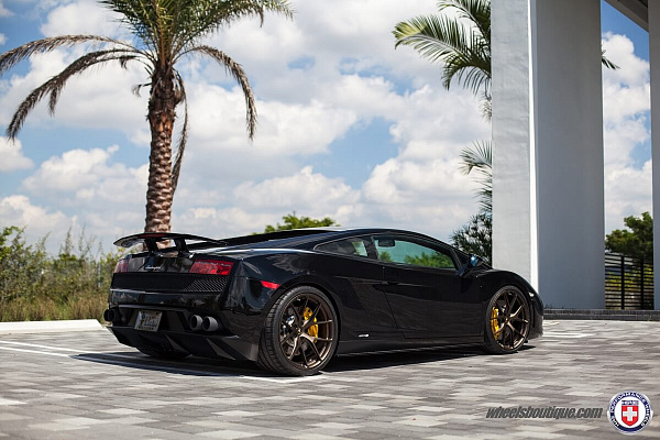 Фото дисков HRE P101 Сатиновая бронза на Lamborghini Gallardo