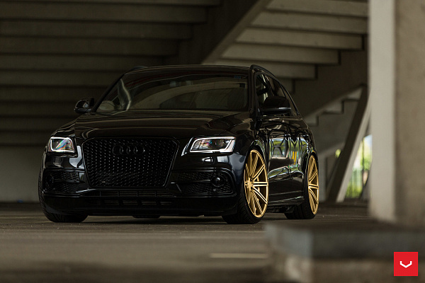 Фото дисков Vossen CV4 Сатиновое золото на Audi Q5 (8R)