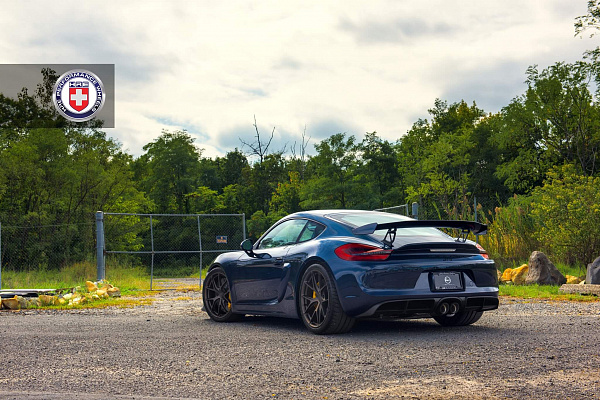 Фото дисков HRE P101 Сатиновая бронза на Porsche Cayman II