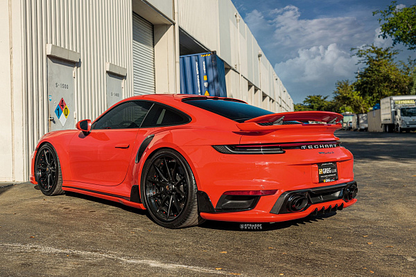 Фото дисков Strasse Wheels SV10 Deep Concave Duoblock Черный сатин на Porsche 911 VIII