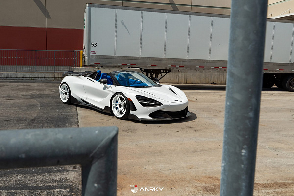 Фото дисков Anrky AN27 Белый глянец на McLaren 720S