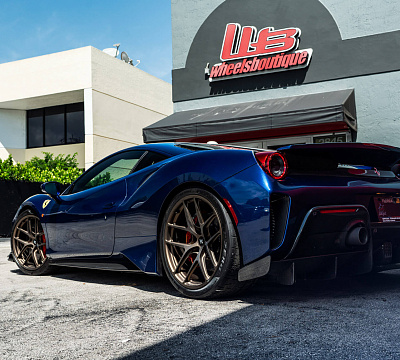 Фото дисков HRE R101 Lightweight на Ferrari 488