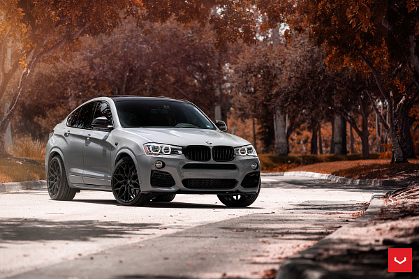 Фото дисков Vossen HF-2 Черный сатин на BMW X4 (F26)
