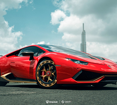 Фото дисков Brixton Forged PF7 Aerotech на Lamborghini Huracan