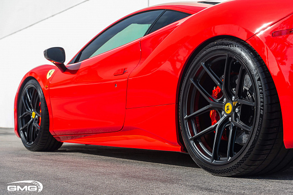 Фото дисков HRE P101SC Черный сатин на Ferrari 488