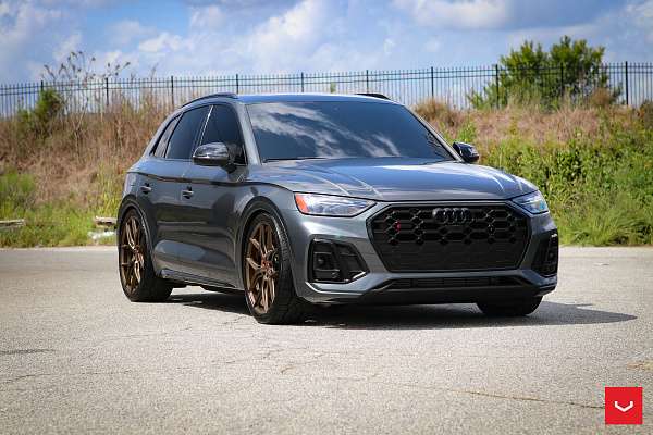 Фото дисков Vossen HF-5 Сатиновая бронза на Audi Q5 (FY)