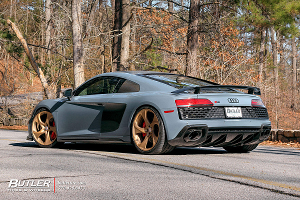 Фото дисков HRE 522M Сатиновое темное золото на Audi R8 (4S)