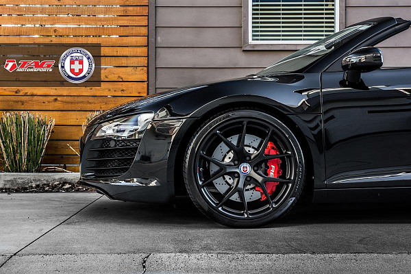 Фото дисков HRE P101 Черный сатин на Audi R8 (Typ 42)