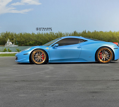 Фото дисков Strasse Wheels SV1 Deep Concave FS на Ferrari 458