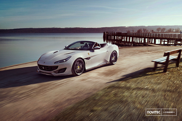 Фото дисков NOVITEC NF8 Глянцевый графит на Ferrari Portofino
