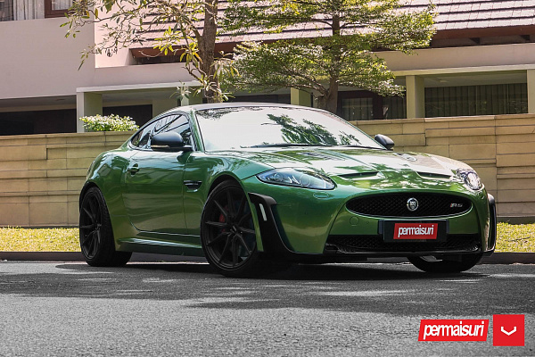 Фото дисков Vossen HF-3 Черный матовый на Jaguar XKR II