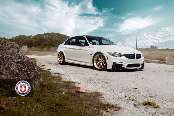 Фото дисков HRE R101 Глянцевое золото на BMW 3/M3 (F3x/F80)