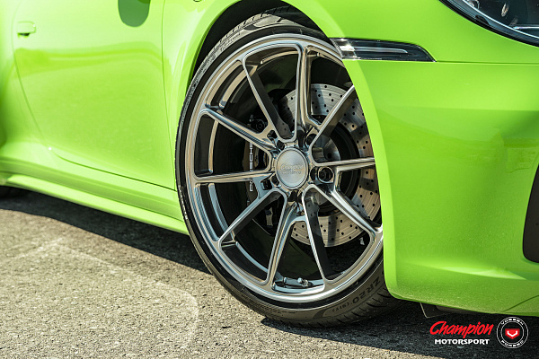 Фото дисков Vossen RS92 Полированный лак на Porsche 911 VIII