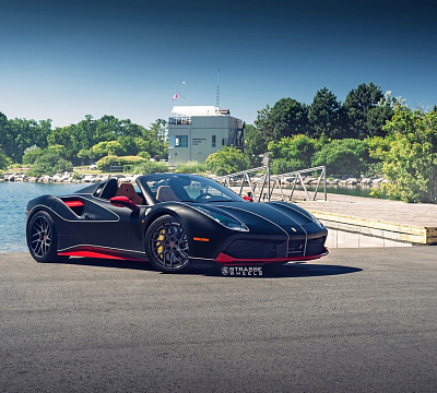 Фото дисков Strasse Wheels SM7T Deep Concave на Ferrari 488