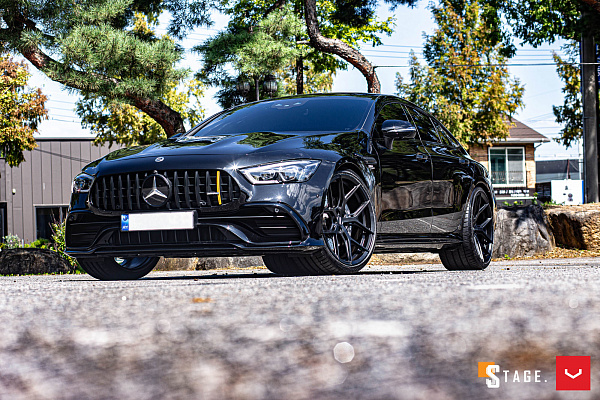 Фото дисков Vossen HF-5 Черный сатин на Mercedes-Benz AMG GT I