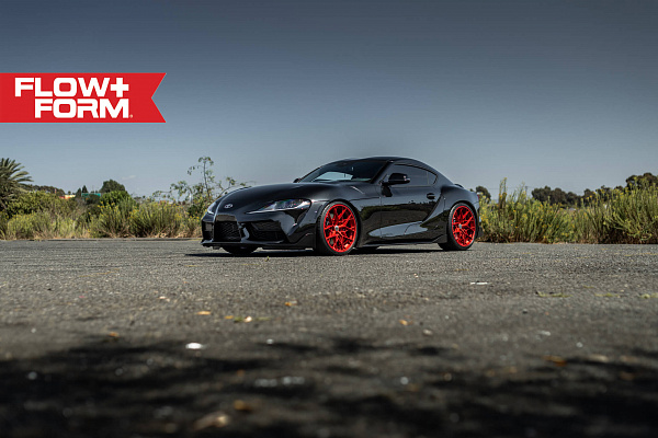 Фото дисков HRE FF10 Красный сатин на Toyota Supra A90