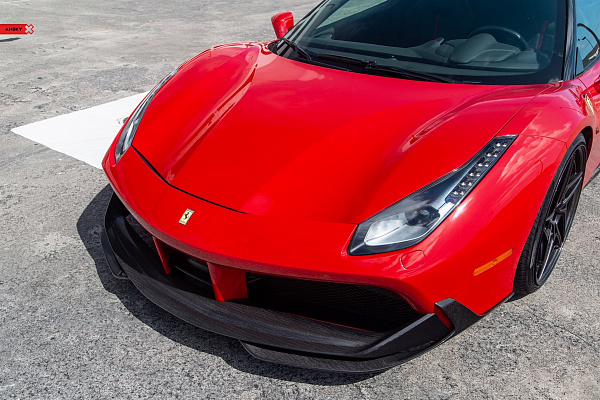 Фото дисков Anrky S3-X3 Черный глянец на Ferrari 488