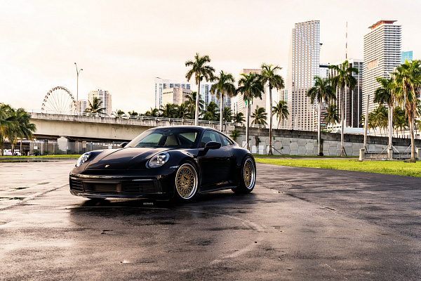 Фото дисков Strasse Wheels SC20 Track Сатиновое золото на Porsche 911 VIII