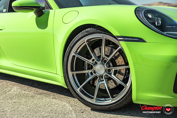 Фото дисков Vossen RS92 Полированный лак на Porsche 911 VIII
