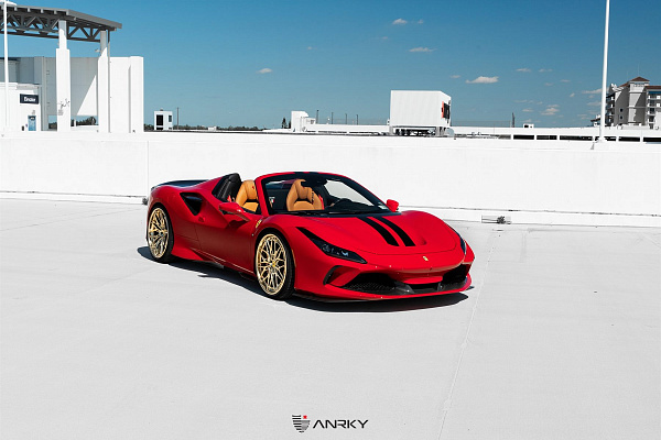Фото дисков Anrky S3-X1 Глянцевое золото на Ferrari F8