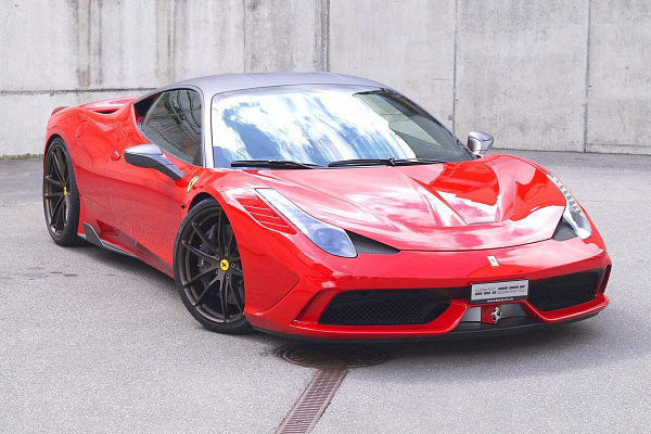 Фото дисков HRE P104 Сатиновая бронза на Ferrari 458