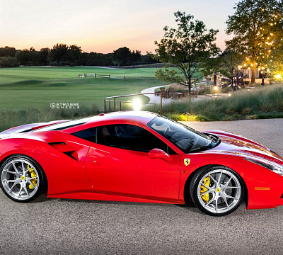 Фото дисков Strasse Wheels SM5R Deep Concave Monoblock на Ferrari 488