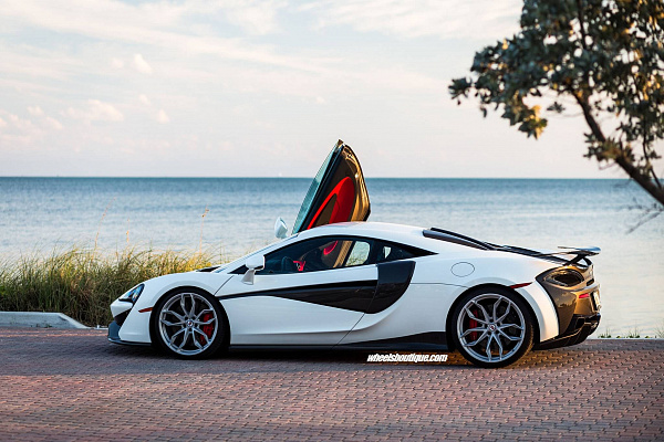 Фото дисков HRE P201 Серебро на McLaren 570S