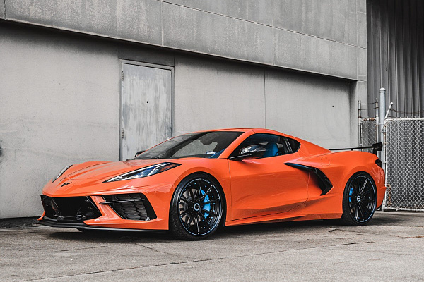 Фото дисков Brixton Forged R11-R Черный сатин на Chevrolet Corvette C8