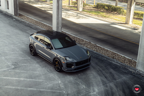 Фото дисков Vossen EVO-3 Черный глянец на Porsche Cayenne III