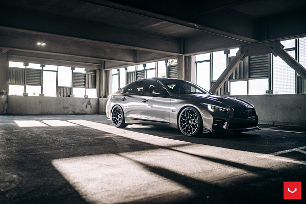 Фото дисков Vossen HF-2 Черный сатин на Infiniti Q50