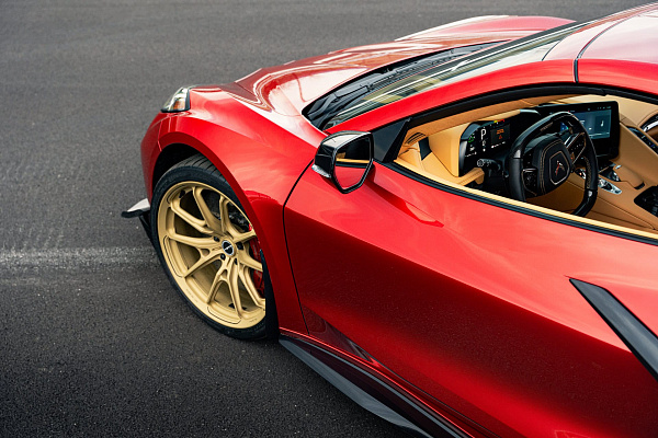 Фото дисков Brixton Forged PF11 R / RS Сатиновое золото на Chevrolet Corvette C8