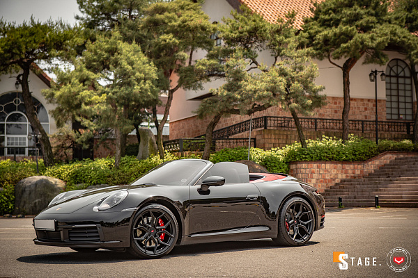 Фото дисков Vossen EVO-3 Черный сатин на Porsche 911 VIII