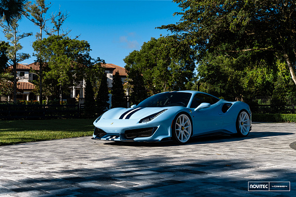 Фото дисков NOVITEC NF10 Белый глянец на Ferrari 488
